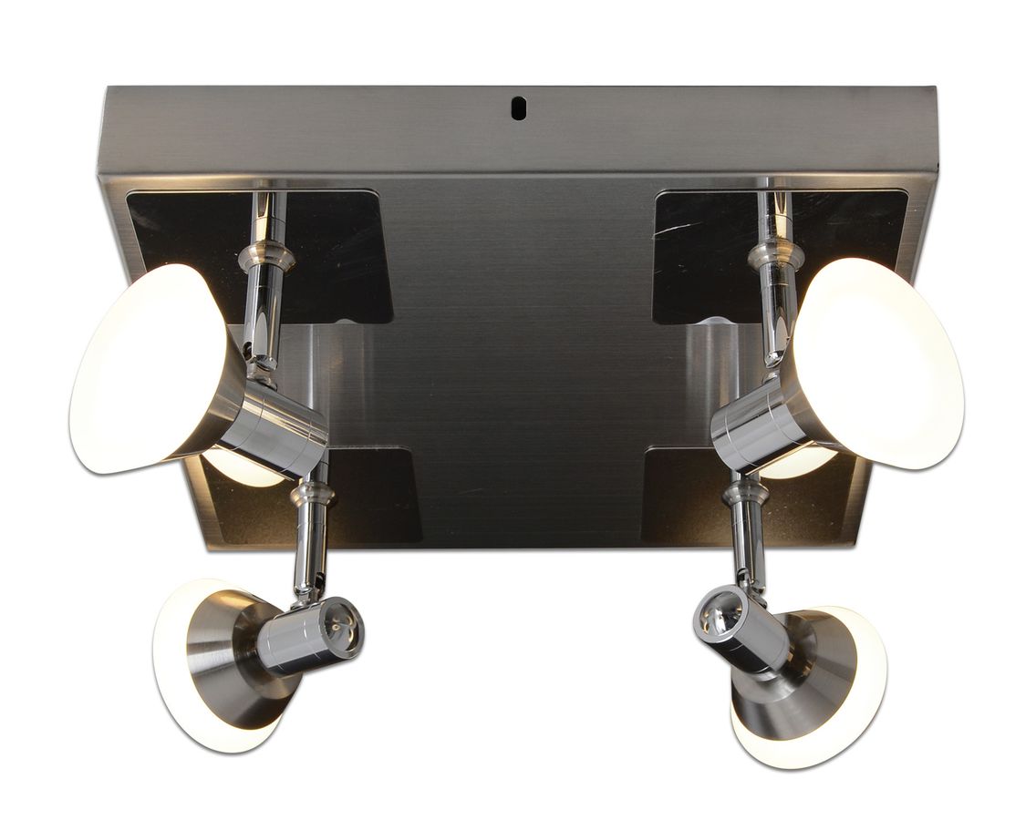 4er LED-Deckenleuchte Jericho d:28cm - LED fest verbaut, 3000K, warmweiss
