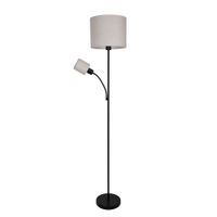 Stehleuchte  FILOMENA  H: 165cm schwarz/beige - IP20, E27, Schwarz