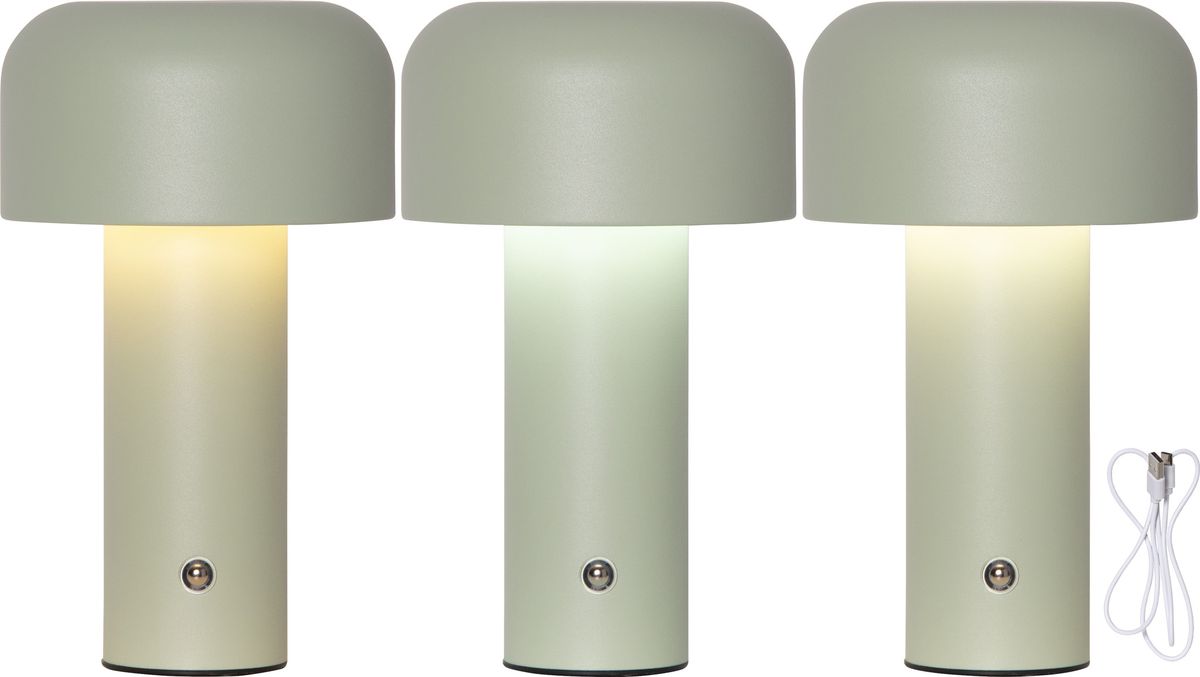 Akkuleuchte Bobby - IP20, Warmweiss-Kaltweiss,Grün