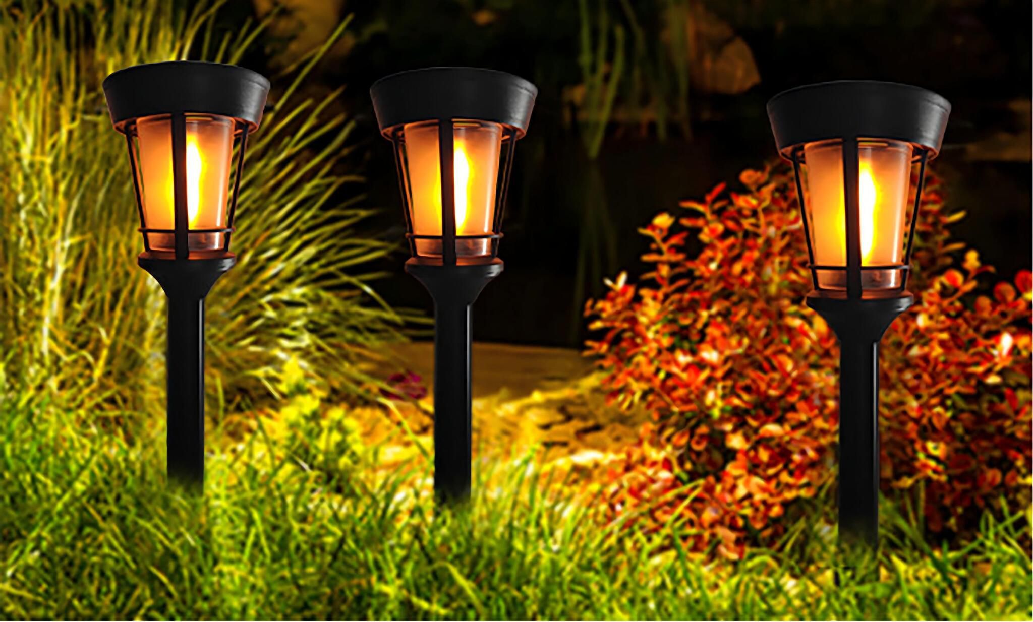 1x Solarfackel Flamme, Solarpanel: 2 V/0,3 W, Dauerlicht + Flamme, LED chip 16Stk. 2835SMD, 1,2V 300 - 1x Solarfackel Flamme, Solarpanel: 2 V/0,3 W, Dauerlicht + Flamme, LED chip 16Stk. 2835SMD, 1,2V 300