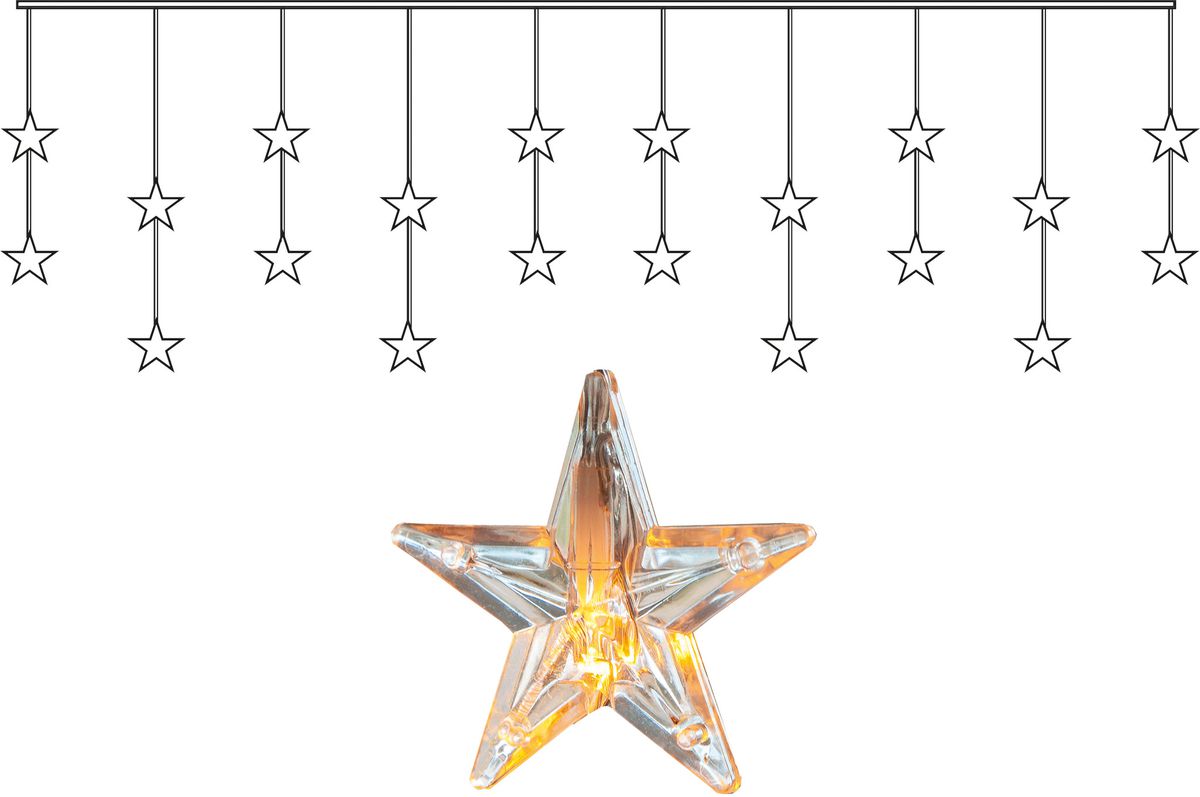 Sternenlichtervorhang - IP20, Warmweiss, 20 LED
