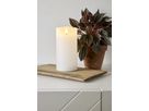 LED Pillar Kerze Flamme Rustic - Indoor, Weiss, 15.00 cm Höhe,  Timerfunktion