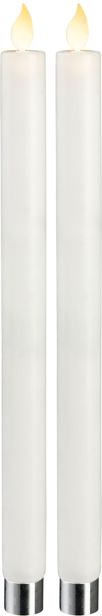 Candela di cena a LED 2-Set M-Twinkele - Indoor, Weiss, 30cm Höhe, Timerfunktion