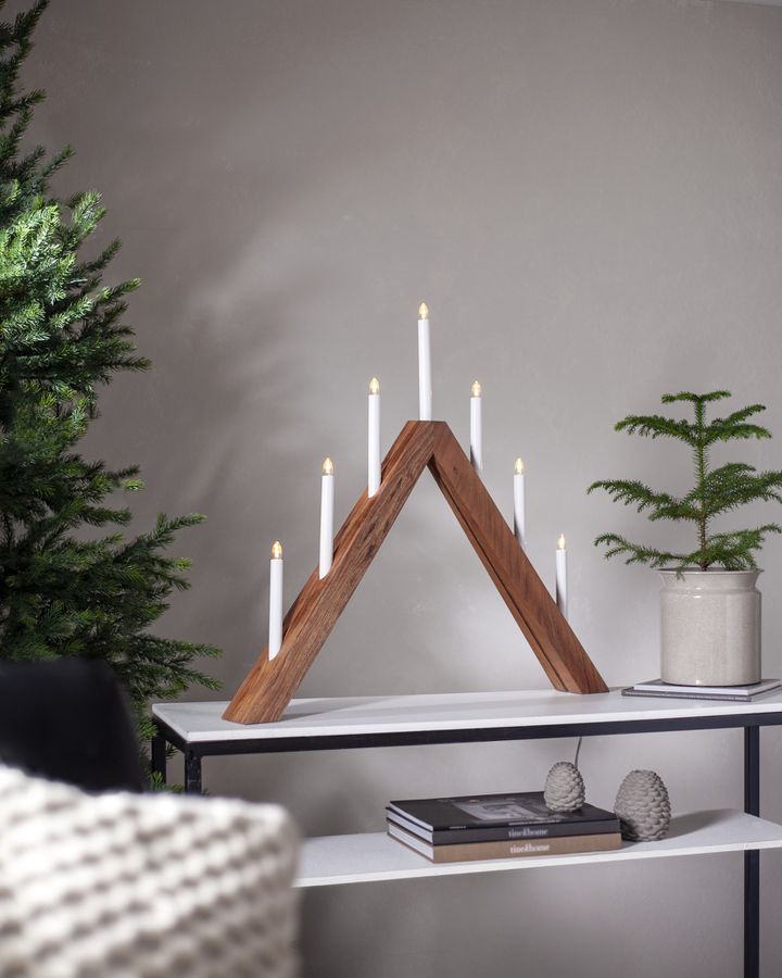 Kerzenleuchter Acca - Indoor, Braun, 60.00cm Höhe