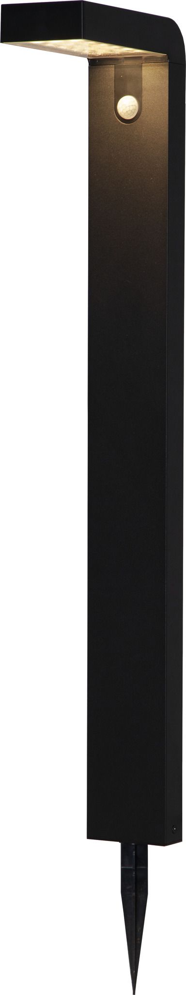 Solar-Wegleuchte VICI - 3.7V DC, 3W, 300/30lm, 3000K, IP , schwarz, Bewegungs-/Dämmerungsensor, L=90mm, B=200mm, H=800mm