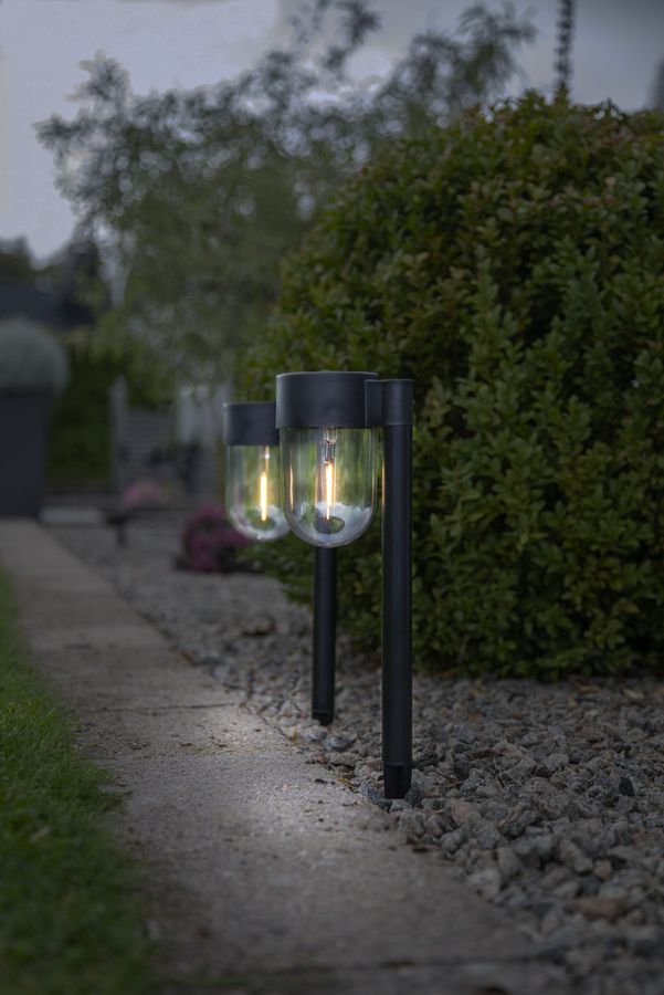 Solar Poller 2 Pack Cupola - IP44, Warmweiss, Dämmerungssensor