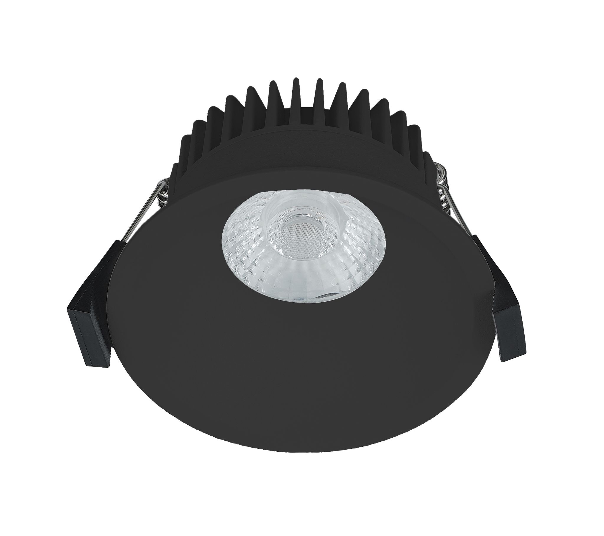 LED Einbaudownlight ALBRIC - 8W, 535lm, 2700K, IP44, CRI 90, schwarz, dimmbar, D=90mm, H=49mm, BL=83mm