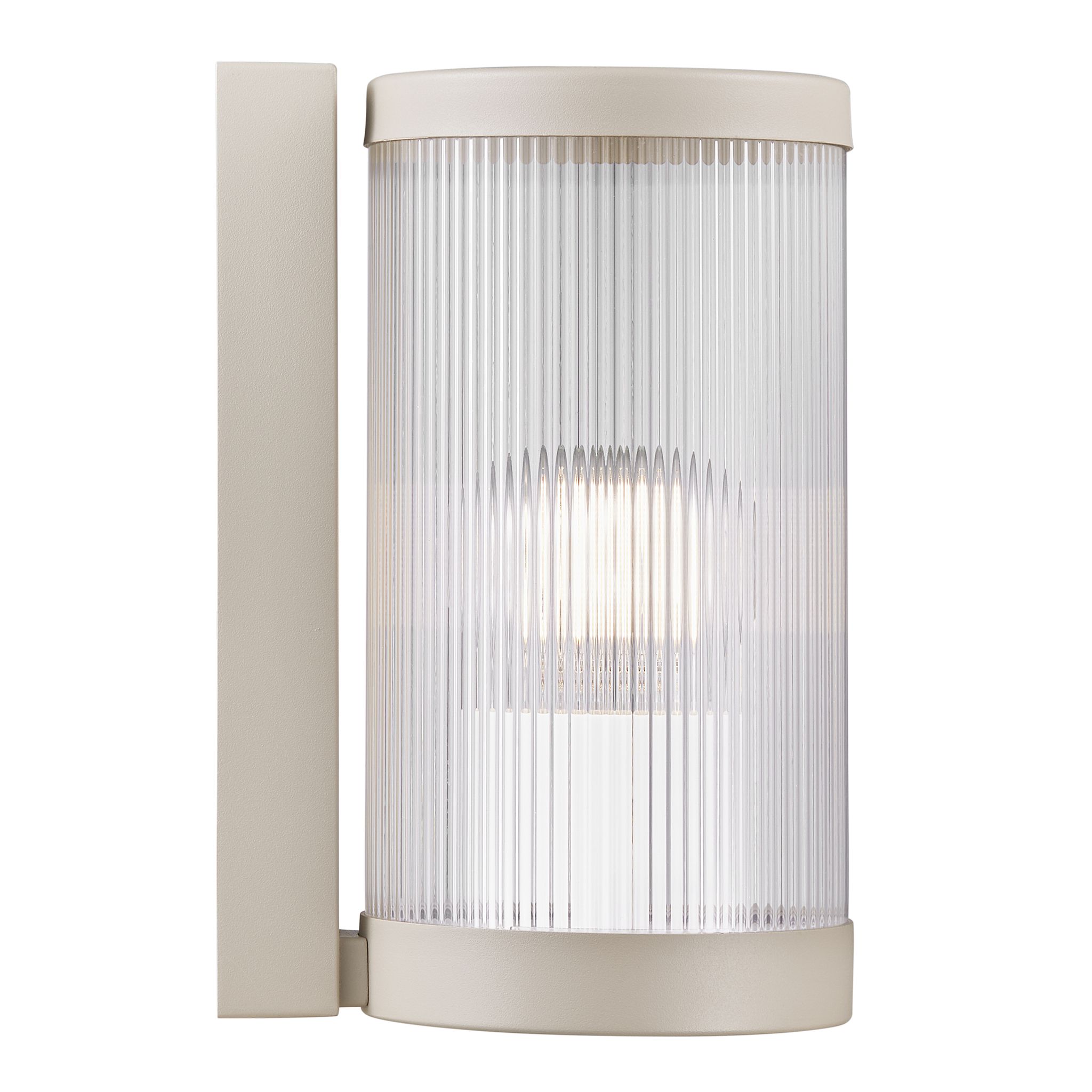 Wandleuchte COUPAR - 1xE27 (exklusiv), max.25W, IP54, sand, dimmbar (optional Leuchtmittel), D=130mm, H=250mm