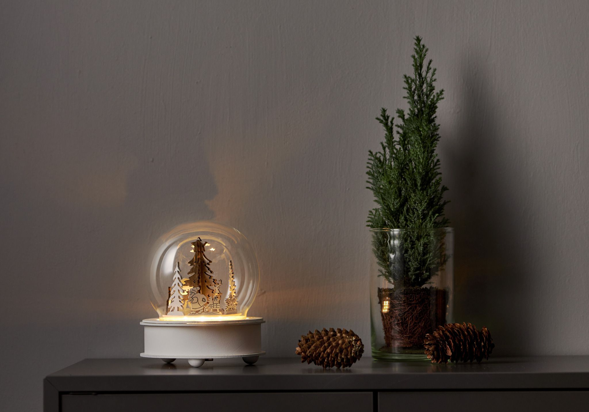 Tisch Deco Grauberg - IP20, Warmweiss, Grau