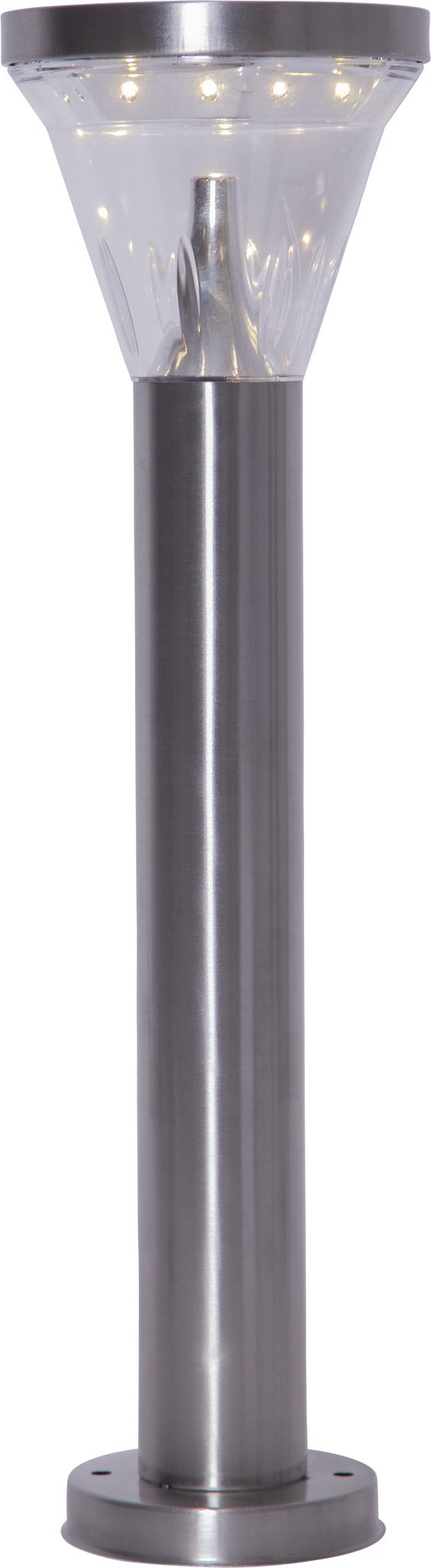 Solar Pollerleucht Narona - Silber, Lichtfarbe Warmweiss