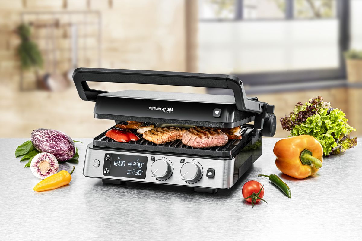 KONTAKTGRILL KG 2025 - Kontaktgrill, Edelstahl/schwarz, 2000W