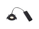 LED Einbaudownlight ALIKI - 8W, 560lm, 2700K, IP44, CRI 90, schwarz, dimmbar, D=96mm, H=45mm, BL=83mm