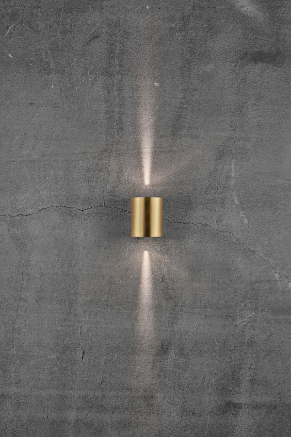 Canto 2, Wandleuchte, Messing - 2X6W LED, 2700K, IP44, 230V