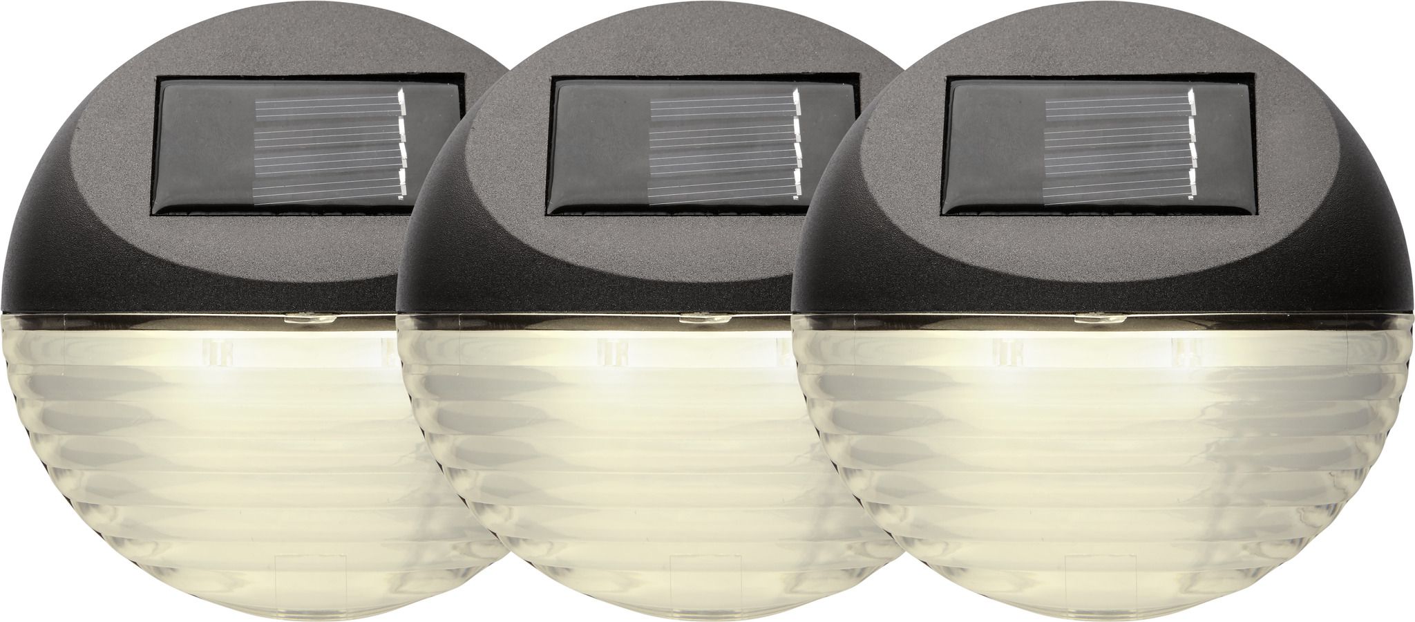 Lanterna a parete solare 3-p Fency - Braun, Lichtfarbe Warmweiss