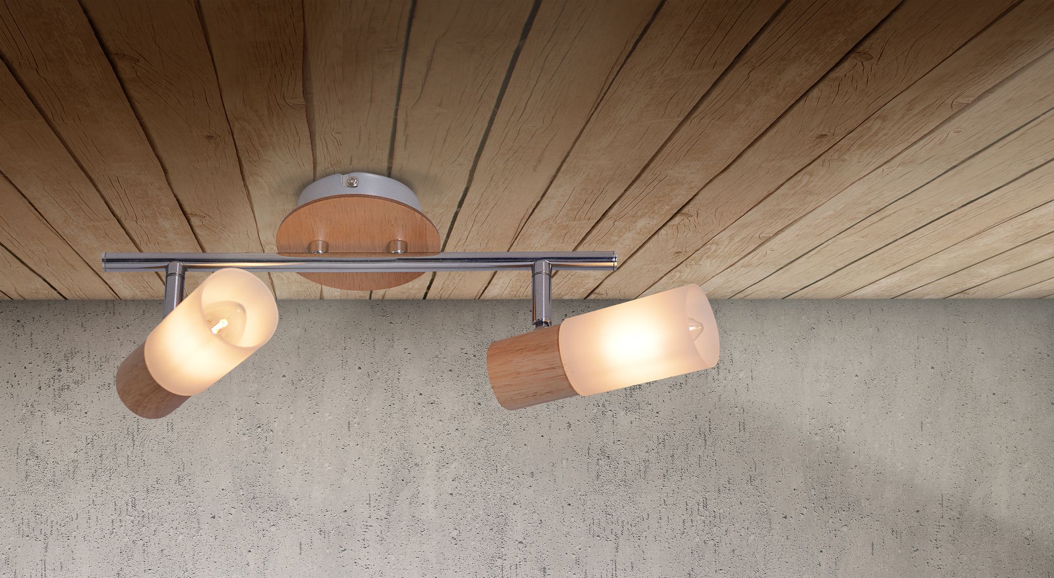 2er Wand- Deckenspot Todtnau - E14, 10W, IP20