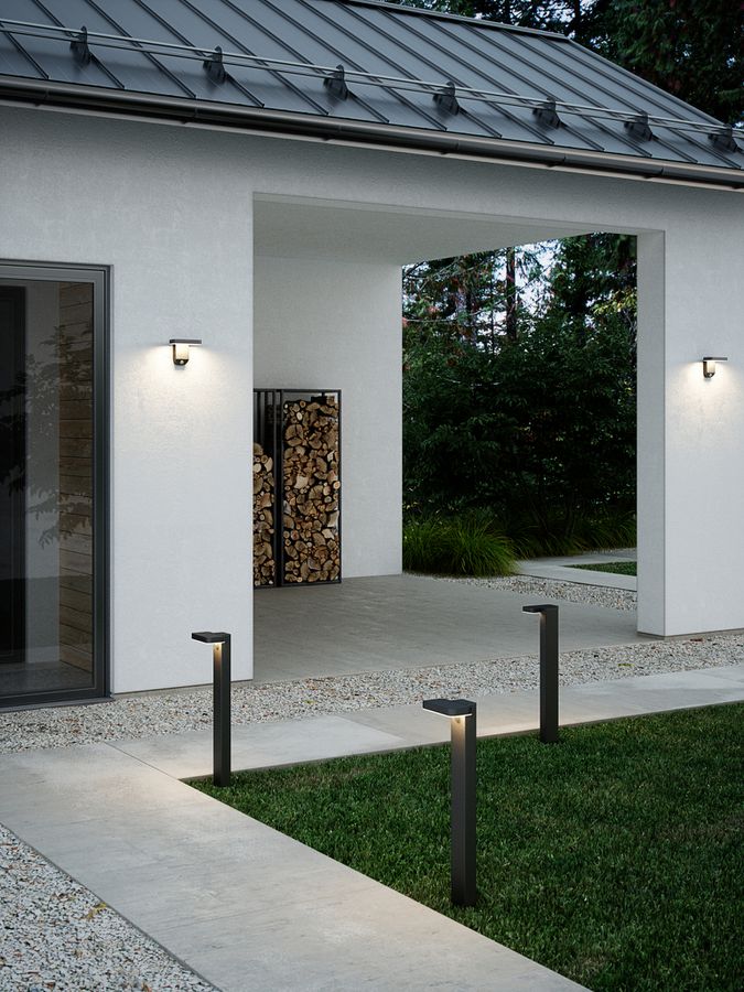 Rica Square, Pollerleuchte, Schwarz - LED Modul, 5W ,IP44
