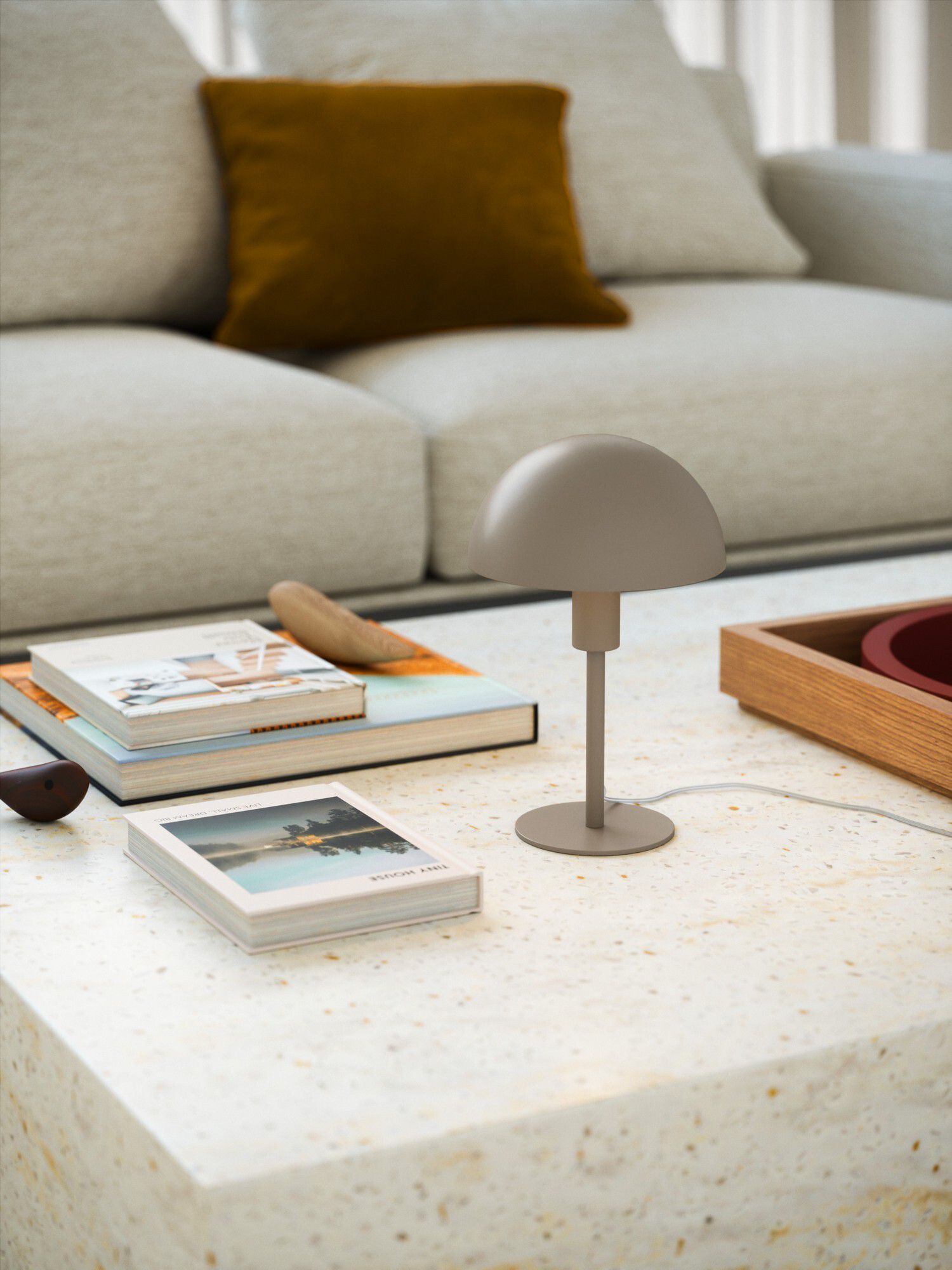 Ellen mini, Tischleuchte, Beige - E14, max. 40W, IP20
