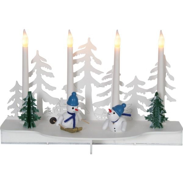 Kerzenständer SNOWY - Warmweiss, IP20, 4 Led's