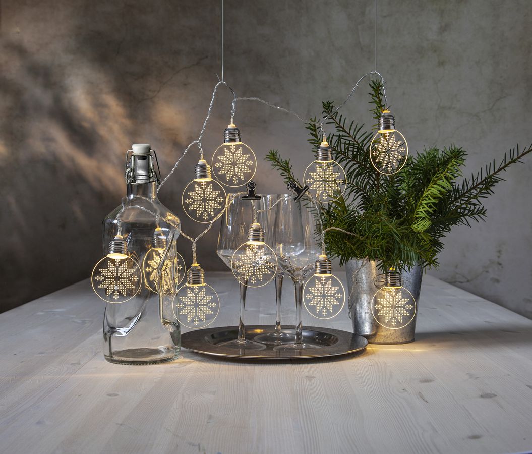 Lichterkette  Ornament - IP20, Warmweiss, 10 LED's