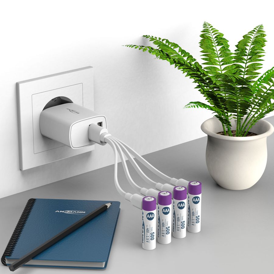 NiMH pile rechargeable Micro AAA 550mAh, 2er blister - 4er Kartonage