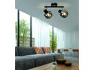 Wand-und Deckenleuchte FUMOSO (2er Spot) - E14, max. 2x40W, IP20, schwarz + holz, nicht dimmbar, exkl. Leuchtmittel, L=400mm, B=100mm, H=200mm