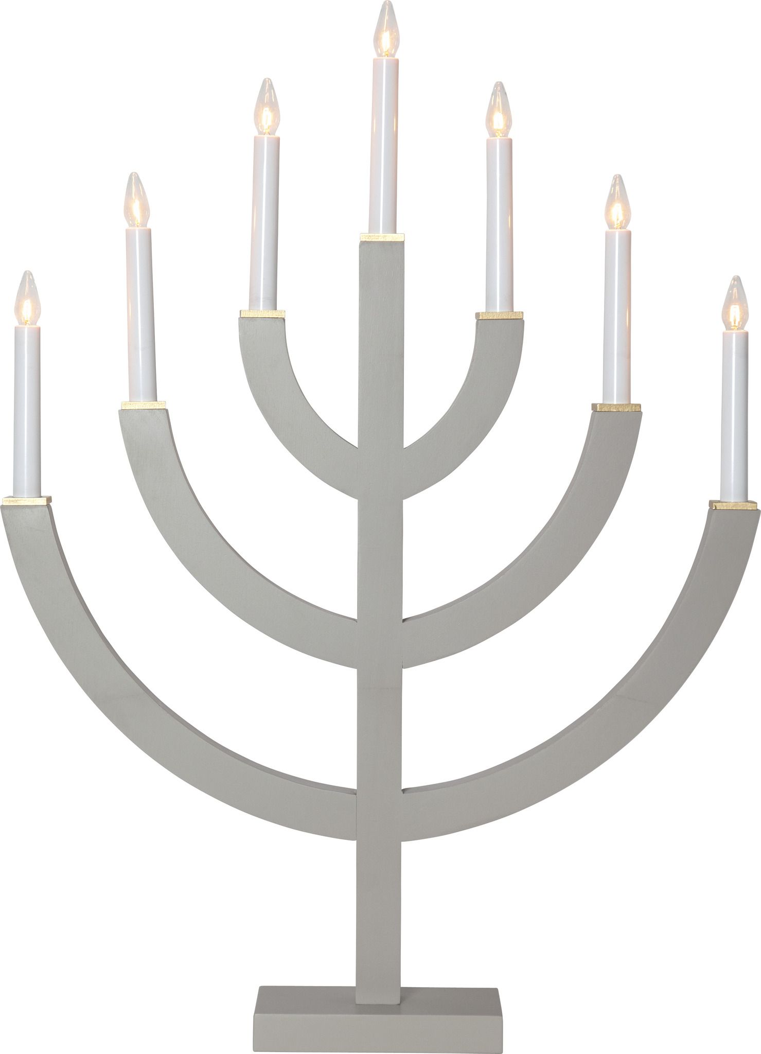 Kerzenleuchter Anno - IP20, Grau, Warmweiss