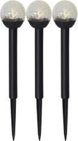 Solar Poller-Leuchte 3 Pack Roma - Schwarz, Lichtfarbe Warmweiss