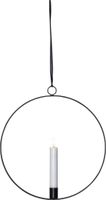 Indoor Decoration Flamme Ring - Indoor, Schwarz, 30cm Höhe, Timerfunktion