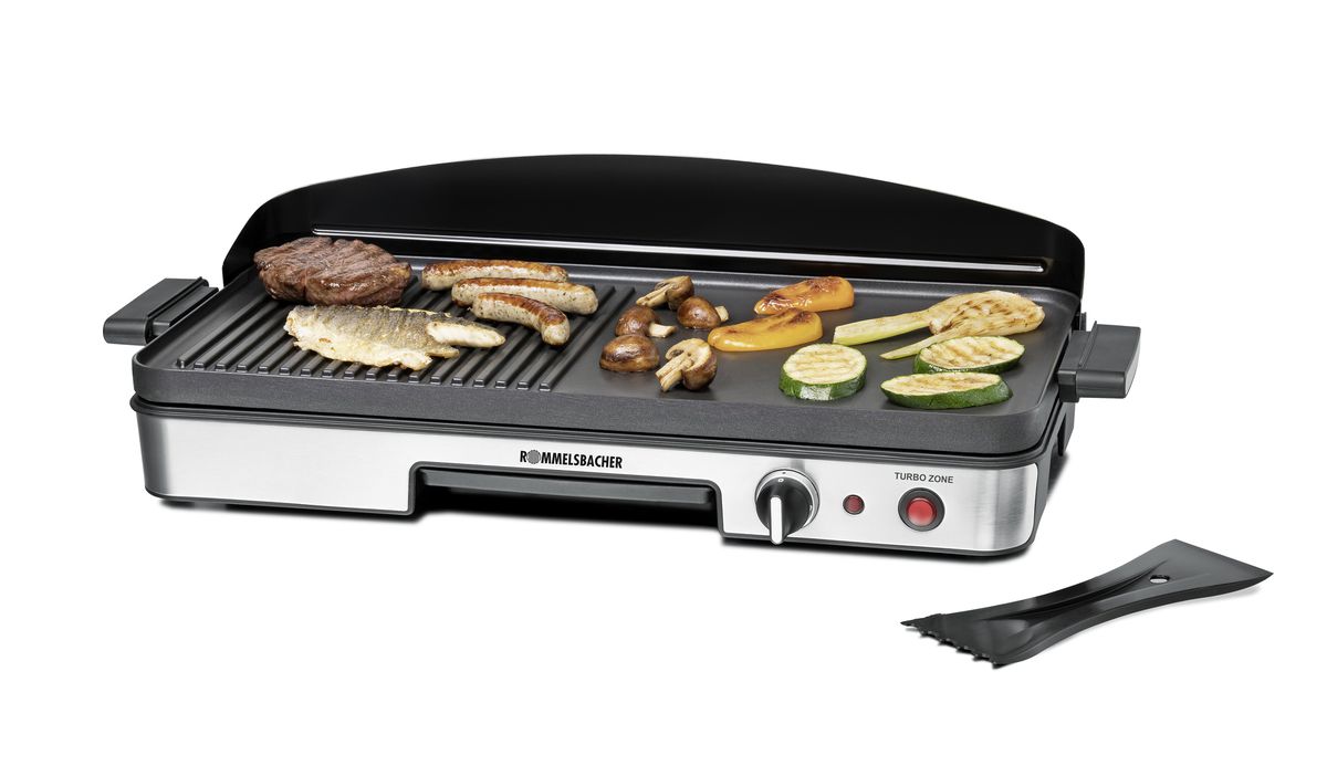 Tischgrill BBQ 2003 - Tischgrill BBQ, Edelstahl/schwarz, 1900W