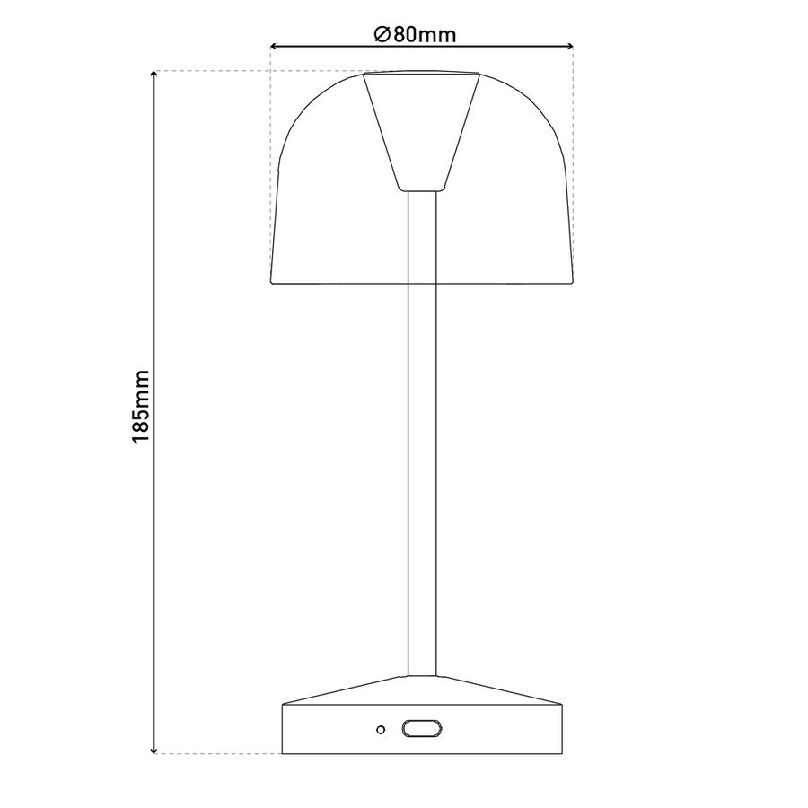 Akku- Tischleuchte GOMBA gelb 2er Set - LED-Modul, 1W, IP54