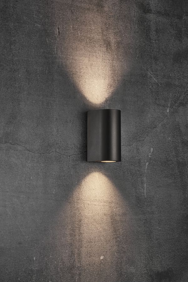 Canto maxi 2, Wandleuchte, Schwarz - GU10, max. 2x28W, IP44
