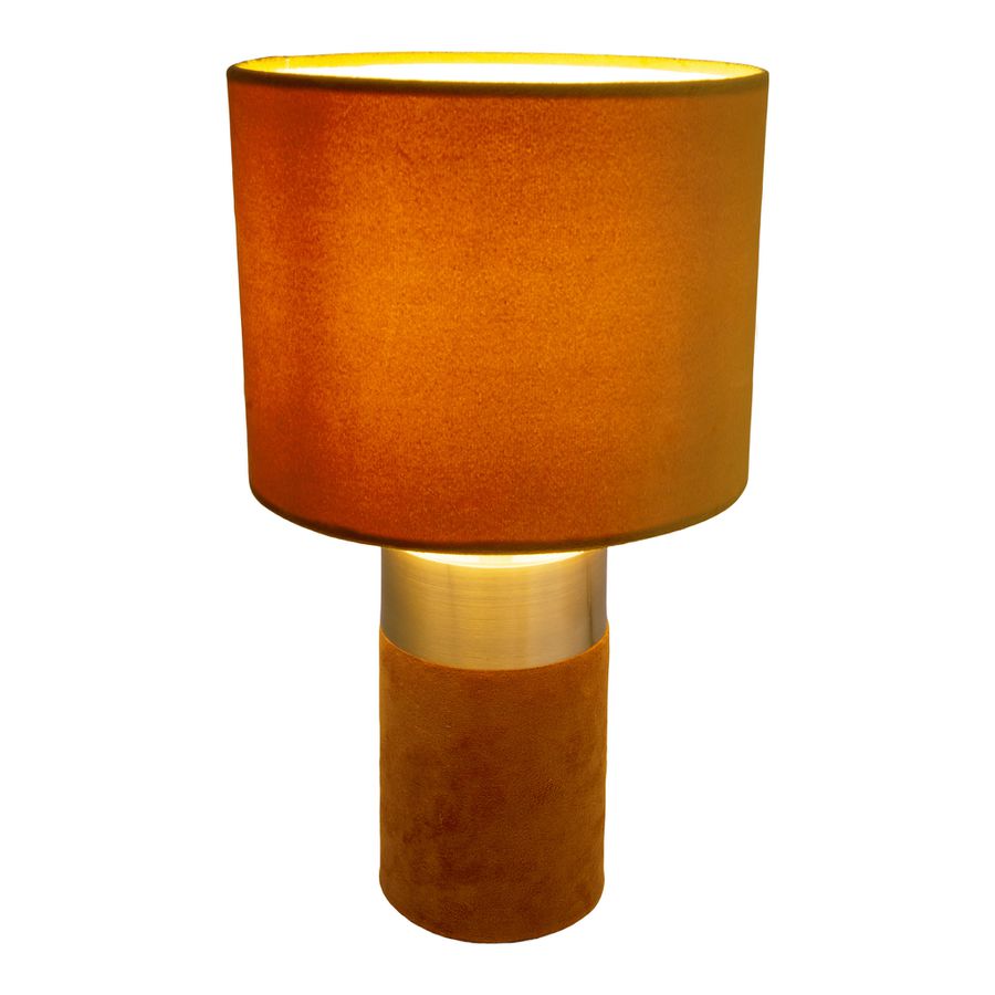 Tischleuchte BORDO h: 32cm braun gold - E14, IP20