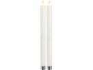 Candela di cena a LED 2-Set M-Twinkele - Indoor, Weiss, 30cm Höhe, Timerfunktion