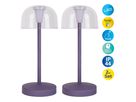 Akku- Tischleuchte GOMBA brombeere 2er Set - LED-Modul, 1W, IP54