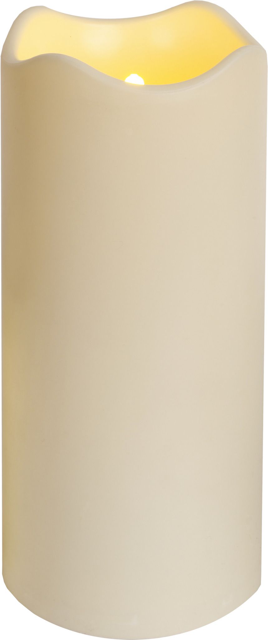 LED Pillar Kerze Paul - Outdoor, Beige, 23cm Höhe, Timerfunktion
