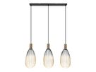 3er Pendelleuchte  WIRELLA  L: 90cm schwarz/gold - IP20, GU10, Schwarz-Gold