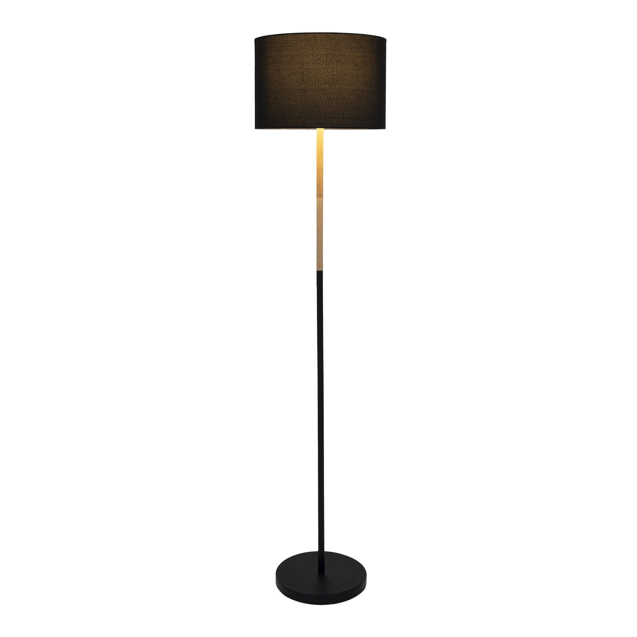 Textil-Stehleuchte TESSILE - E27, IP20, Schwarz