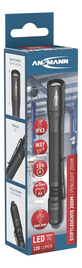 Taschenlampe PL130B Zoom - 130lm, kaltweiss