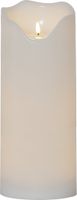 LED Pillar Kerze Flamme Grand - Outdoor, Weiss, 40 cm höhe, Timerfunktion