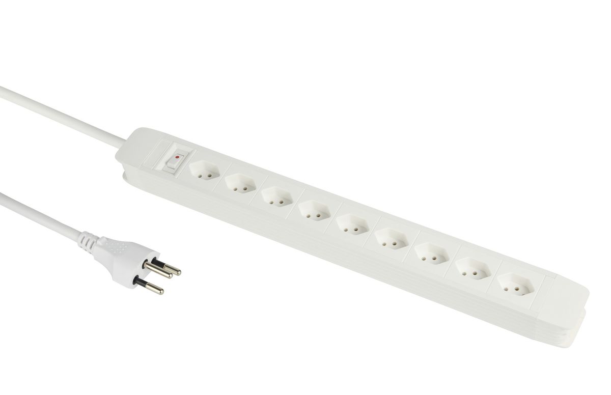 PRINCIPIO 9xH - 9x T13 horizontal, 2.0m Kabellänge, Schalter, weiss