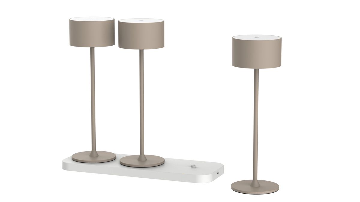 Akku-Tischleuchten 3er Set mit Ladestation Tavolo sand - 3000-6500K,170lm, IP20