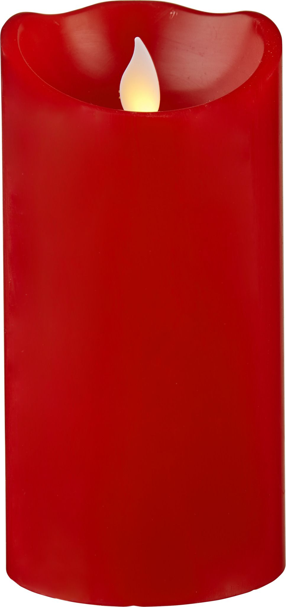 LED Pillar Kerze M-Twinkle - Indoor, Rot, 15cm Höhe, Timerfunktion
