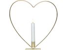 Indoor Dekoration Flamme Heart - Indoor, Messing, 28 cm Höhe, Timerfunktion