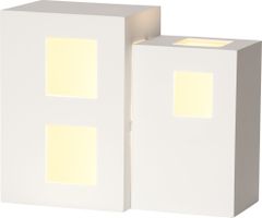 Tisch Dekoration E14 CUBE - Indoor, Weiss, 1 LED