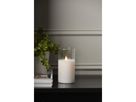 LED Pillar Kerze M-Twinkle - Indoor, Transparent, 15cm Höhe, Timerfunktion