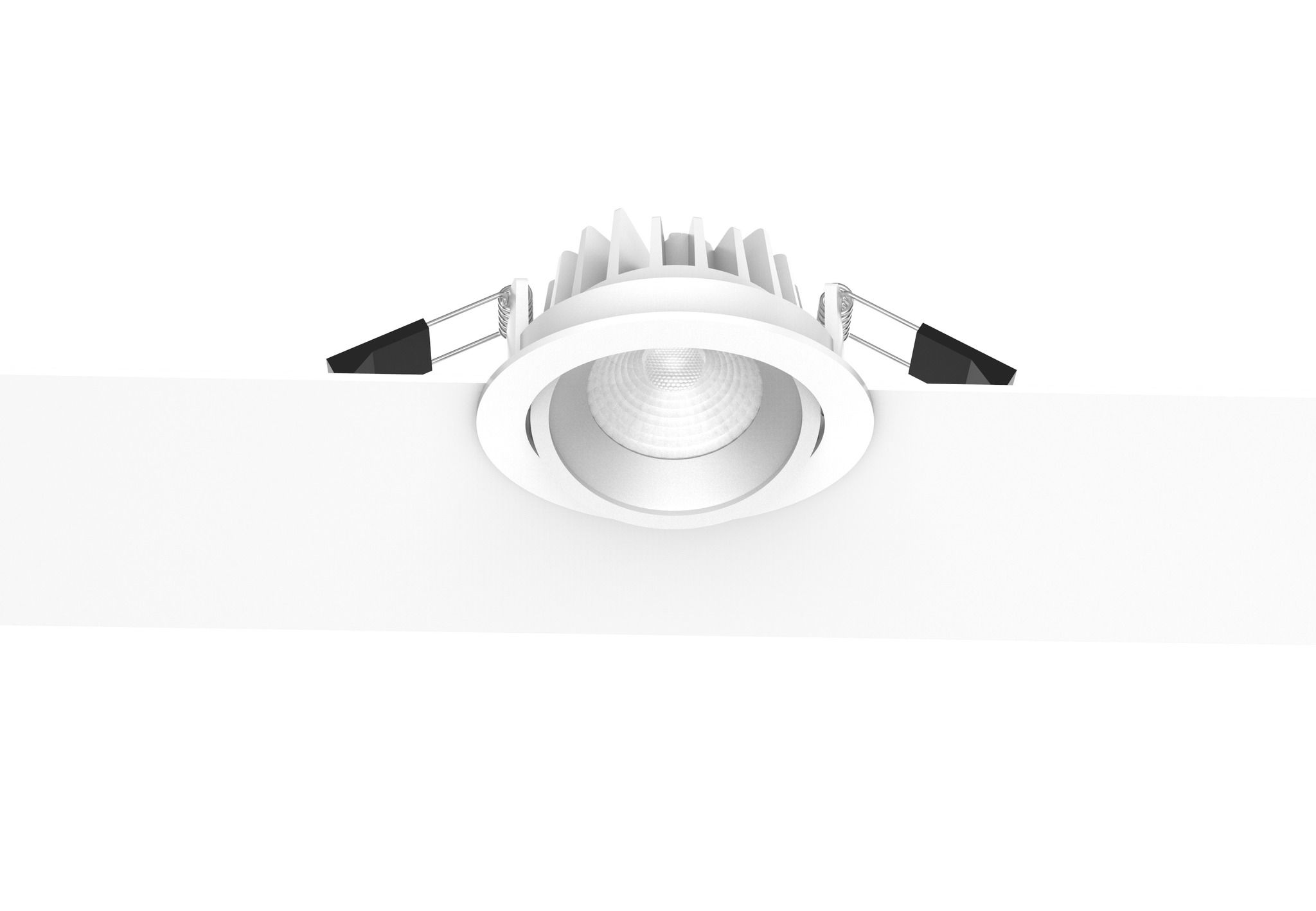 Spot encastré à LED CL102A - 8W, 680lm, 3000K, IP40, CRI 80, 36°, chrome-matt, dimmbar, D=90mm, H=46mm, BL=80mm