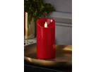 LED Pillar Kerze M-Twinkle - Indoor, Rot, 15cm Höhe, Timerfunktion