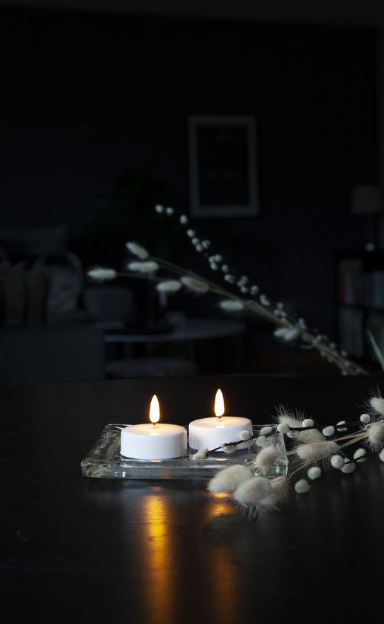 LED Teelicht 2 Pack Flamme - Indoor, Weiss, 5.5cm, mit Timerfunktion