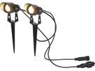 System 24 Extra, Garten-Spots 2er Set - Schwarz, Warmweiss