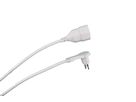 Flat Câble de rallonge, 5m - 5m, weiss, H05VV-F 3G1.0mm2, mit Kinderschutz, 230V - 10A
